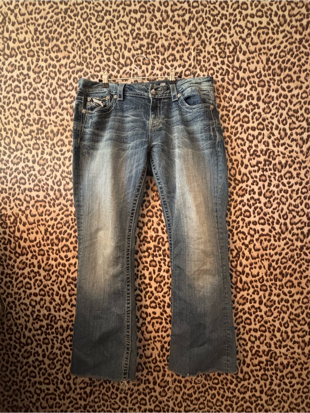 Miss Me Women's Blue Embroidered Boot Cut Jeans - Picture 3 of 5